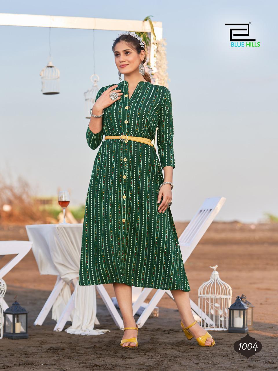 Blue Hills Bro Code 1 Wholesale Party Wear Kurti Catalog
